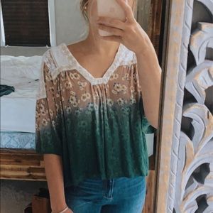 boho floral blouse! price negotiable!!